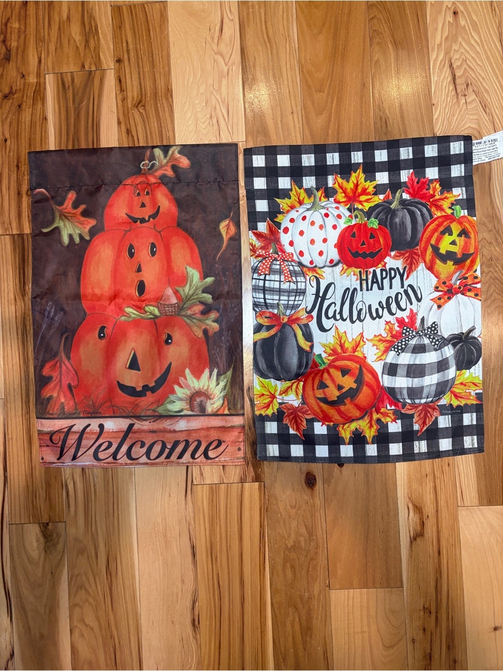 Fall Halloween Garden Flags (lot of 2)